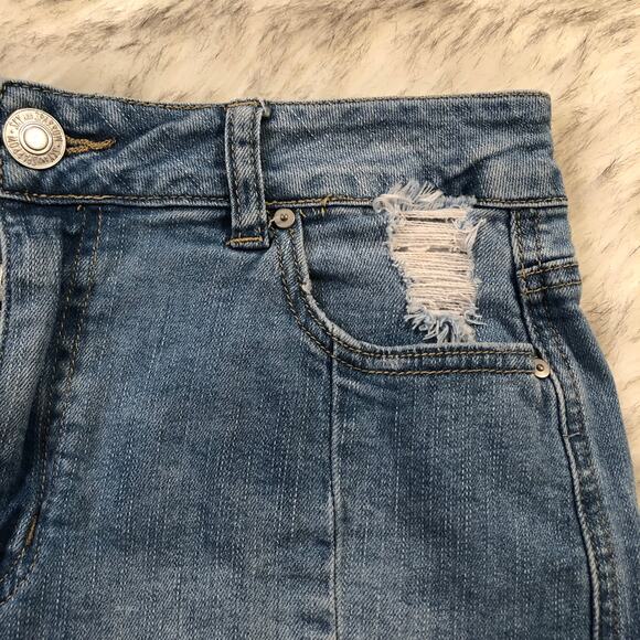 Tilly's Sky & Sparrow Blue High Rise Denim Shorts - Picture 2 of 7